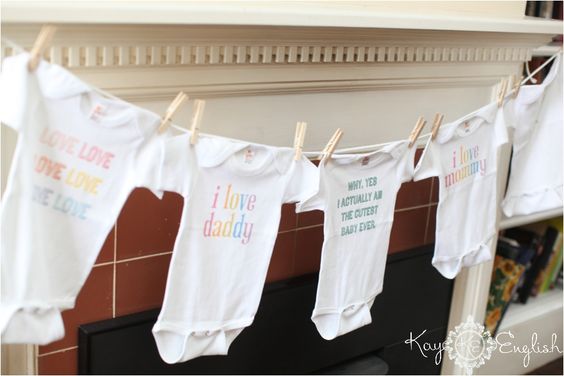 DigiCrumbs: Baby Shower Ideas - Hang a Cute Clothesline for Baby