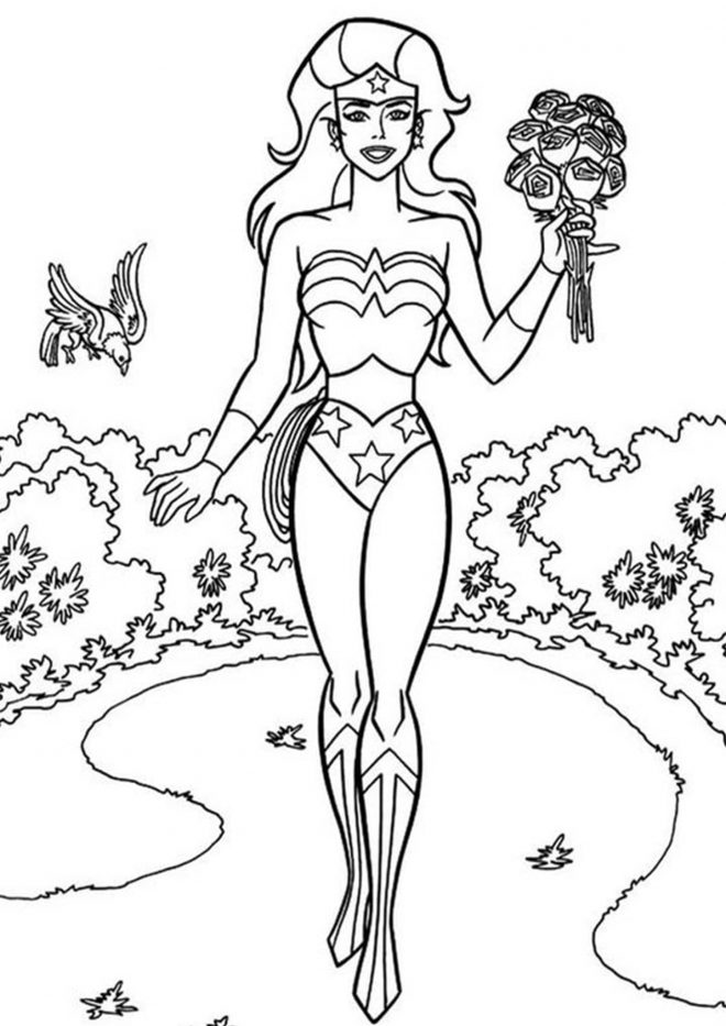 Free & Easy To Print Wonder Woman Coloring Pages - Tulamama