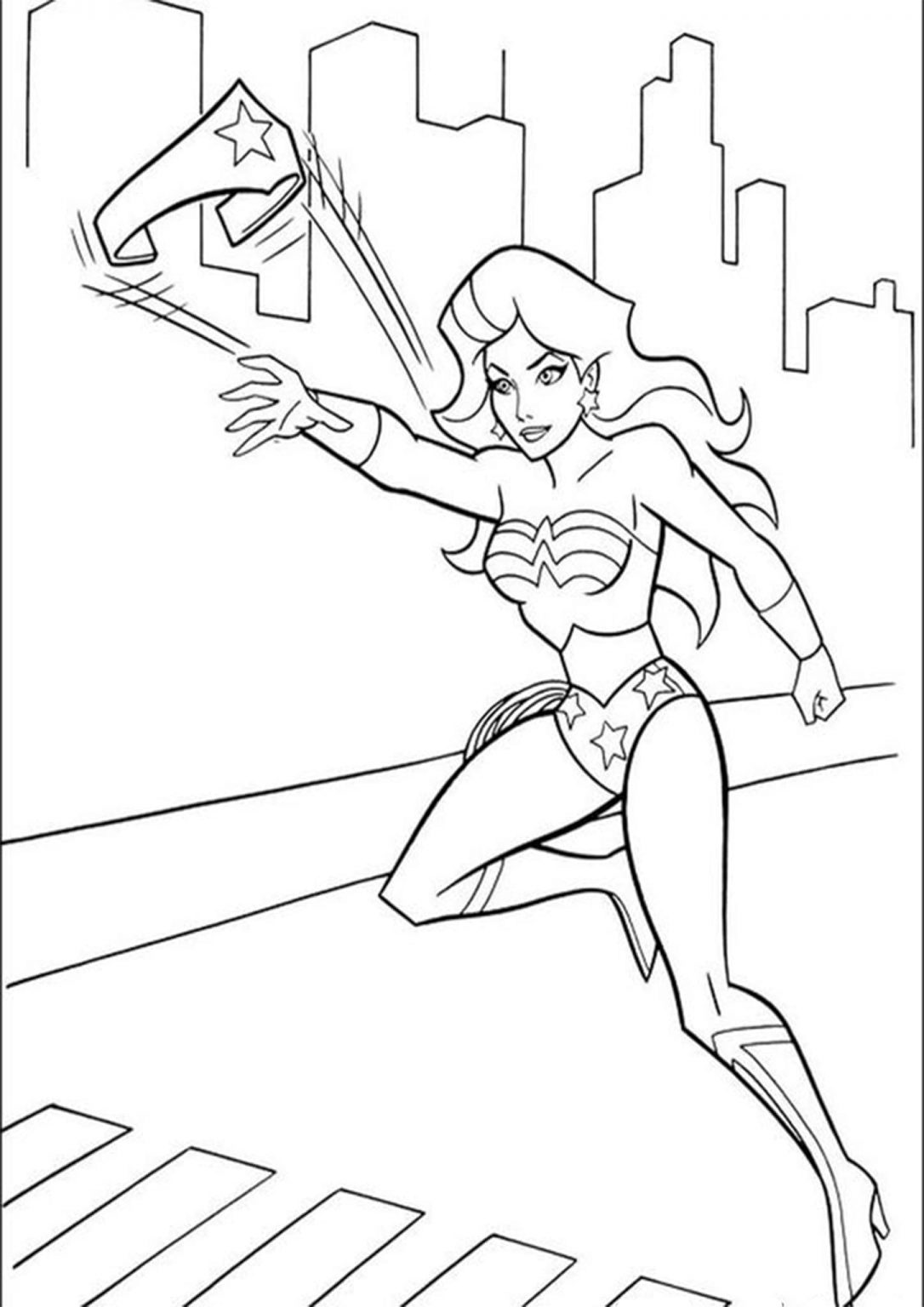 Free & Easy To Print Wonder Woman Coloring Pages - Tulamama