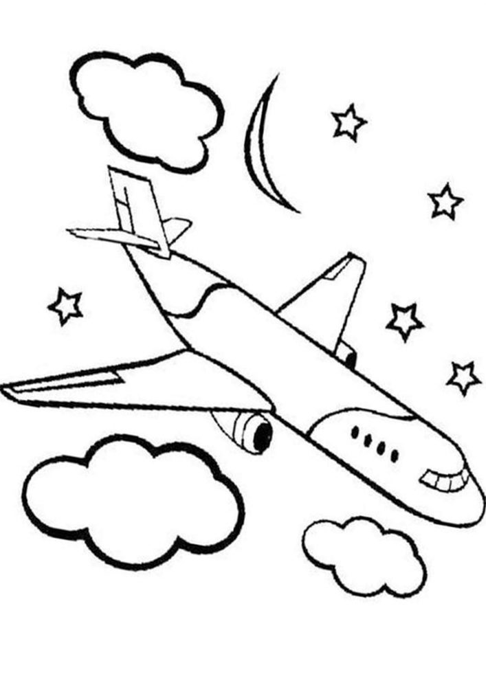 free easy to print airplane coloring pages tulamama