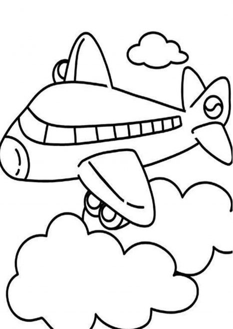 Free & Easy To Print Airplane Coloring Pages - Tulamama