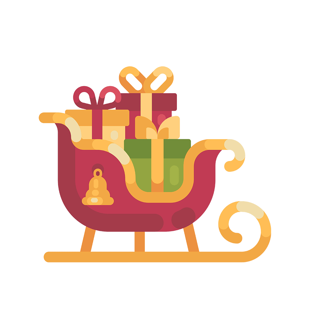 santa sleigh clipart