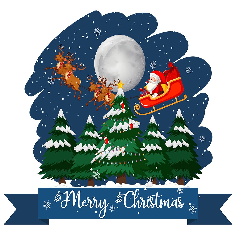 santa sleigh clipart