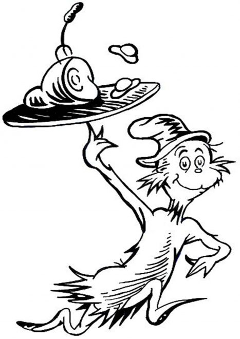 Free & Easy To Print Cat in the Hat Coloring Pages - Tulamama