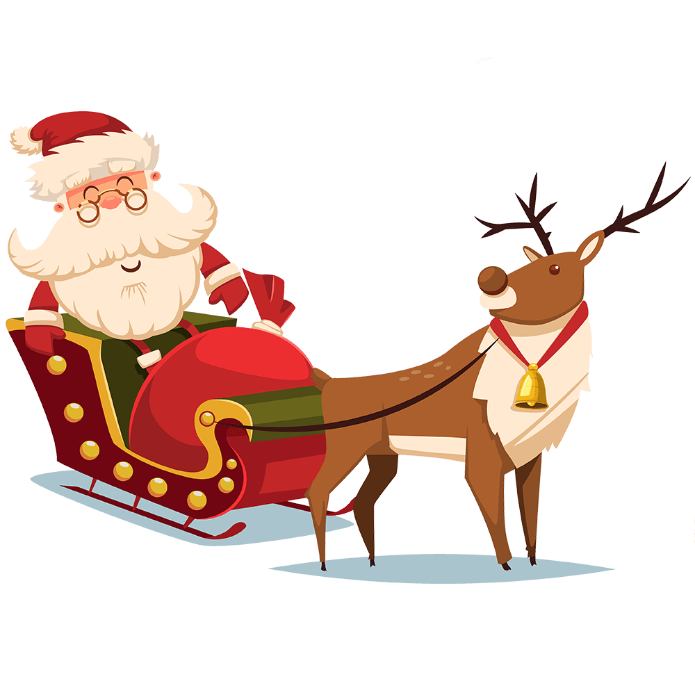 Free & Cute Santa Sleigh Clipart For Your Holiday Decorations - Tulamama