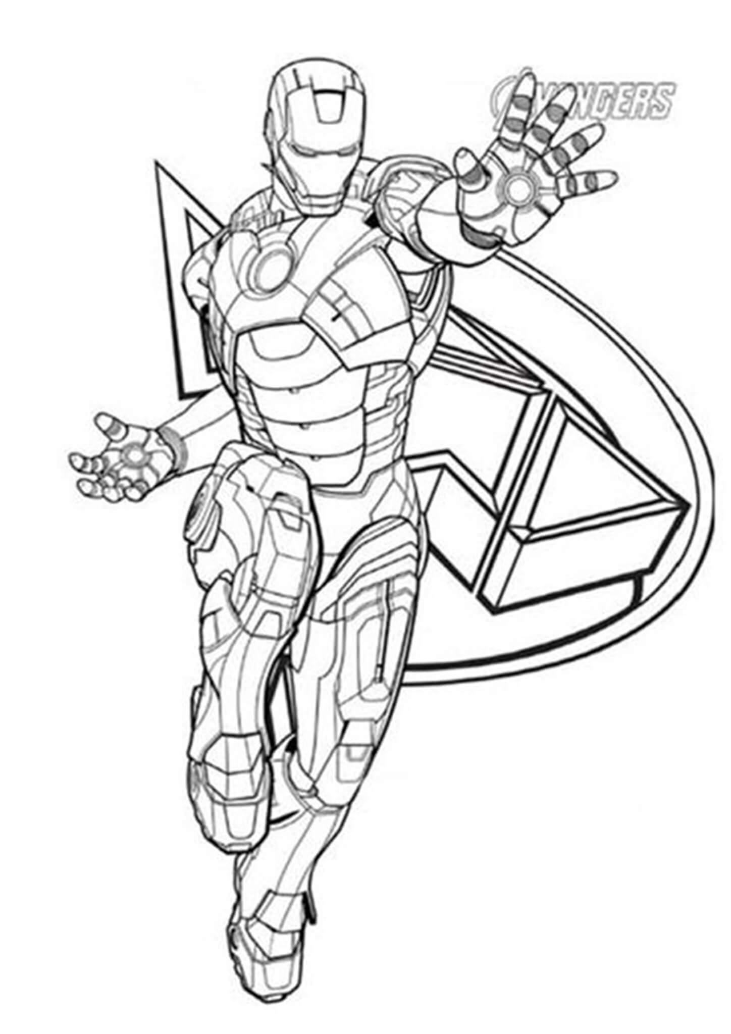 Avengers Iron Man Coloring Page