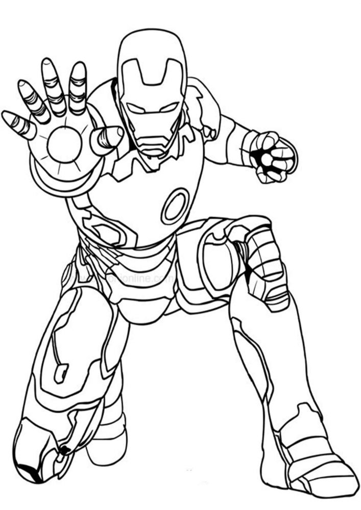 Download Free & Easy To Print Iron man Coloring Pages - Tulamama