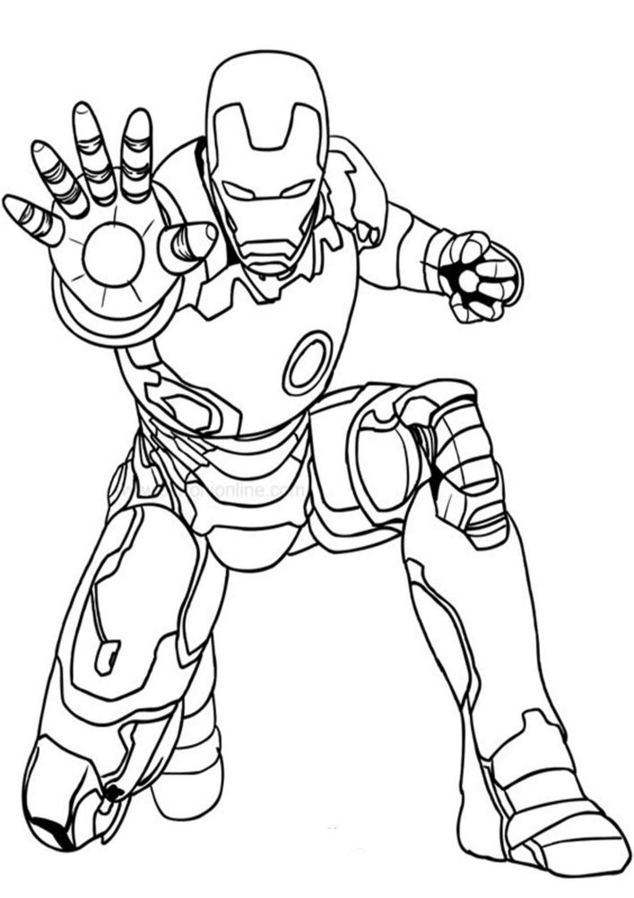 Coloring Page Iron Man 158 SVG File Cut Cricut