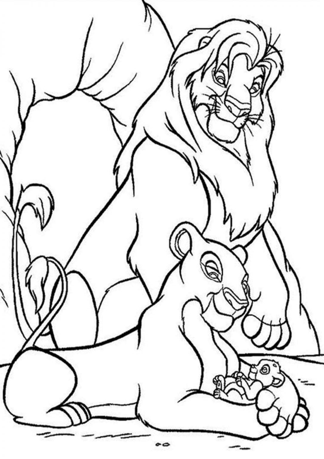 Free & Easy To Print Lion King Coloring Pages - Tulamama