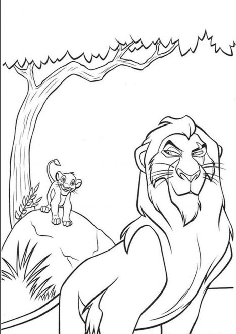 Free & Easy To Print Lion King Coloring Pages - Tulamama