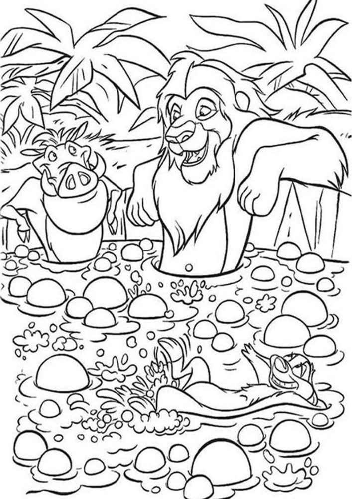 lion king coloring book pages