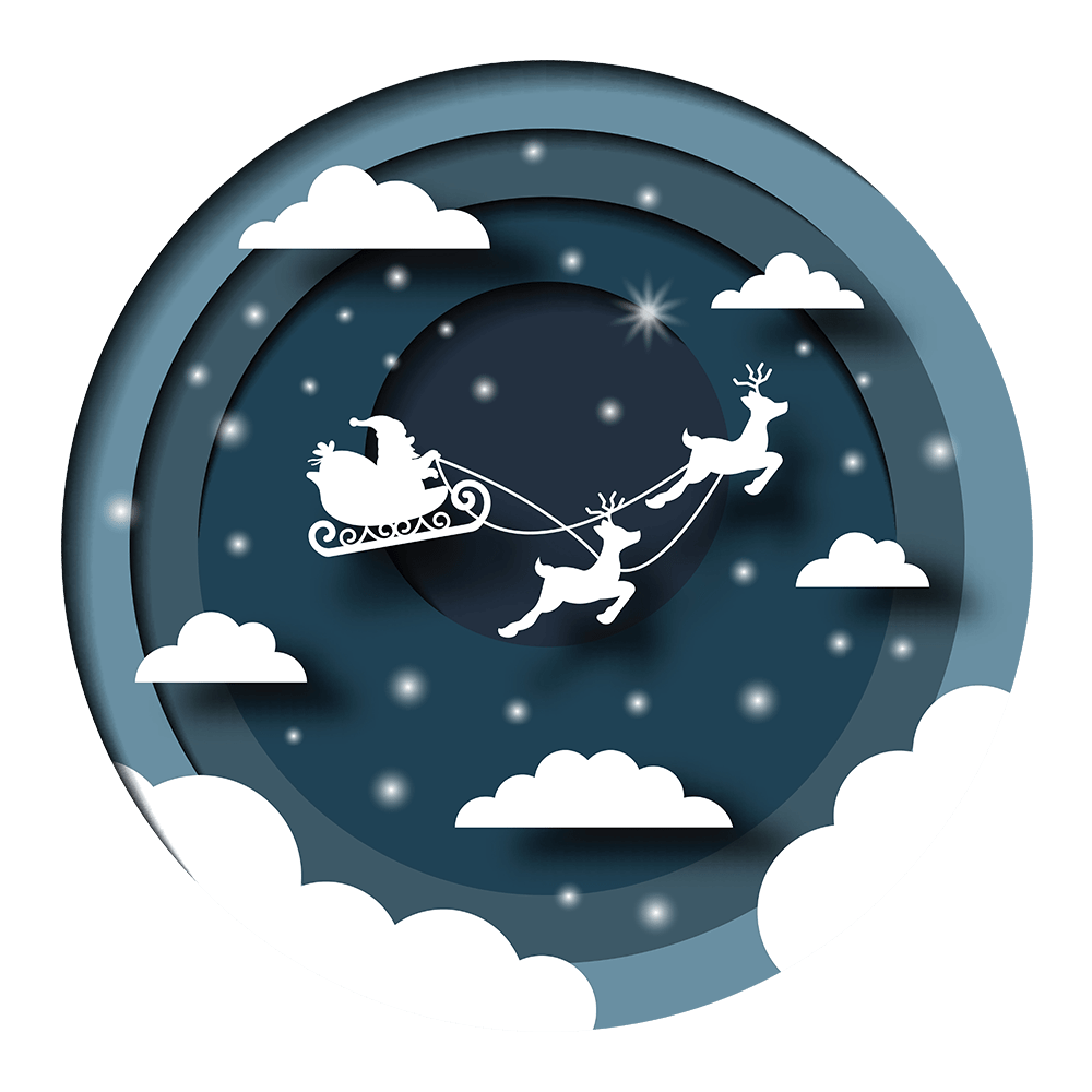 santa sleigh clipart