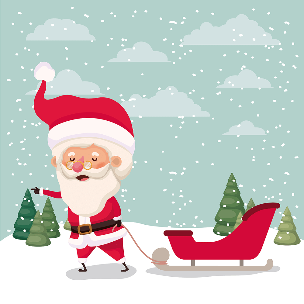 santa sleigh clipart