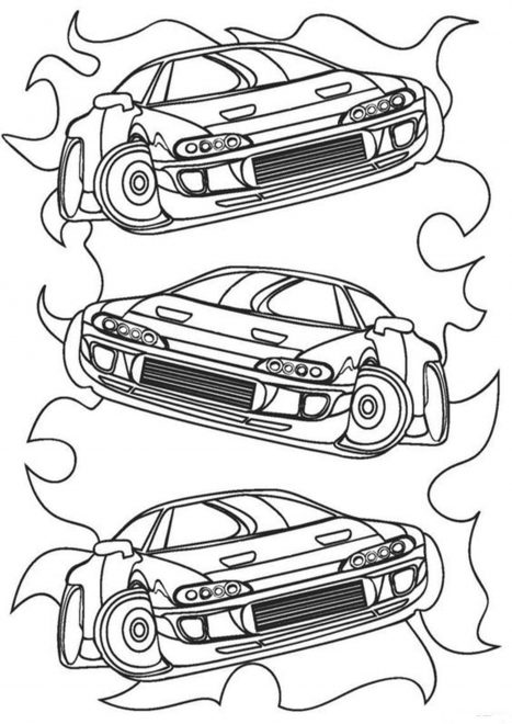 Free & Easy To Print Race Car Coloring Pages - Tulamama