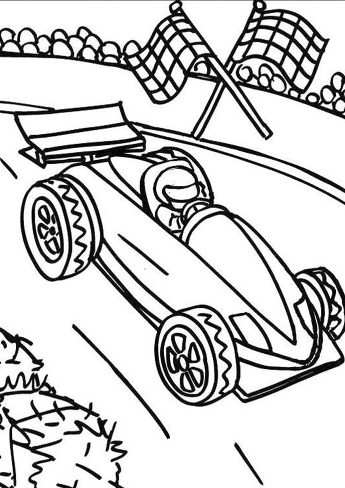 Free Easy To Print Race Car Coloring Pages Tulamama