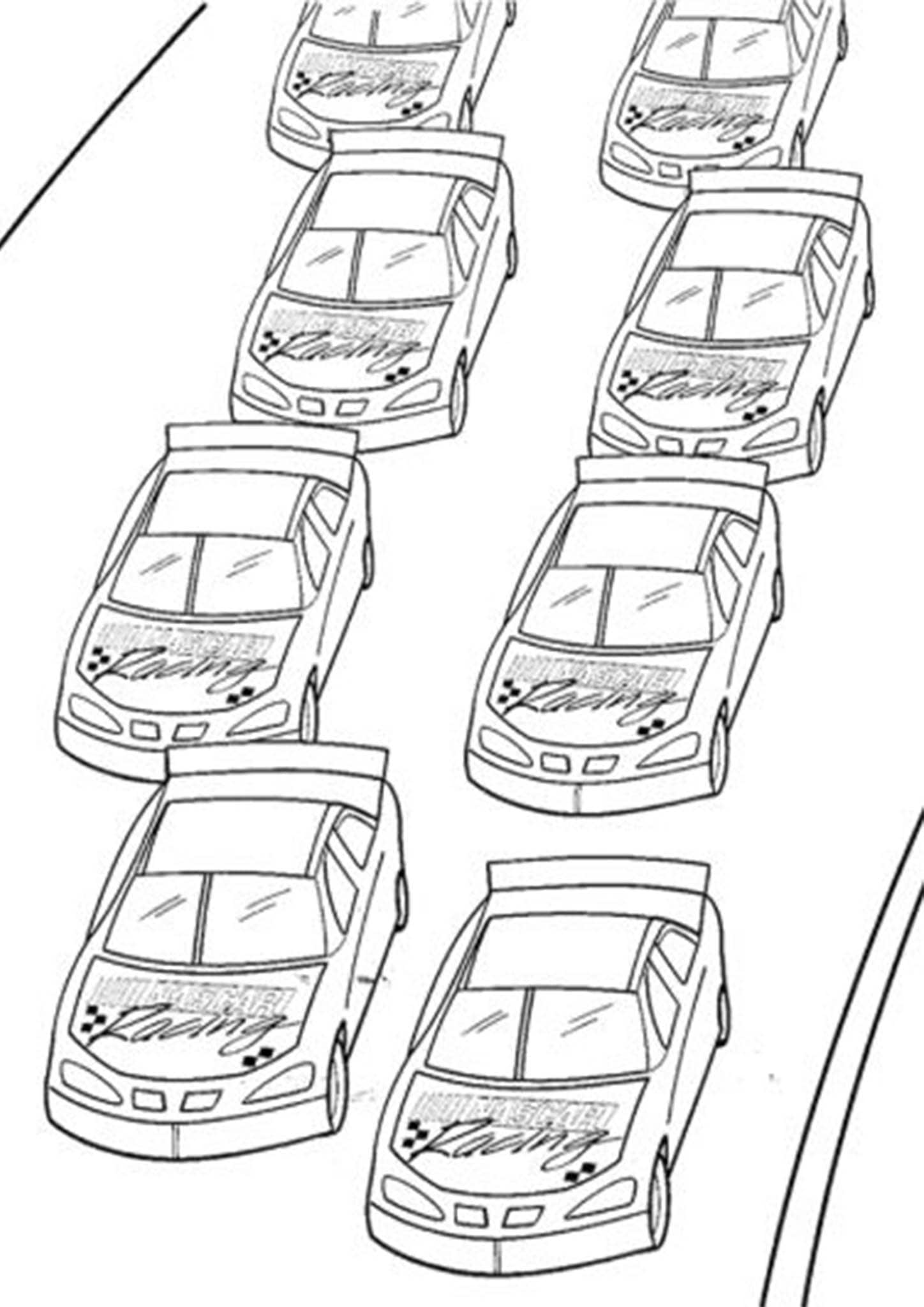 Free & Easy To Print Race Car Coloring Pages - Tulamama