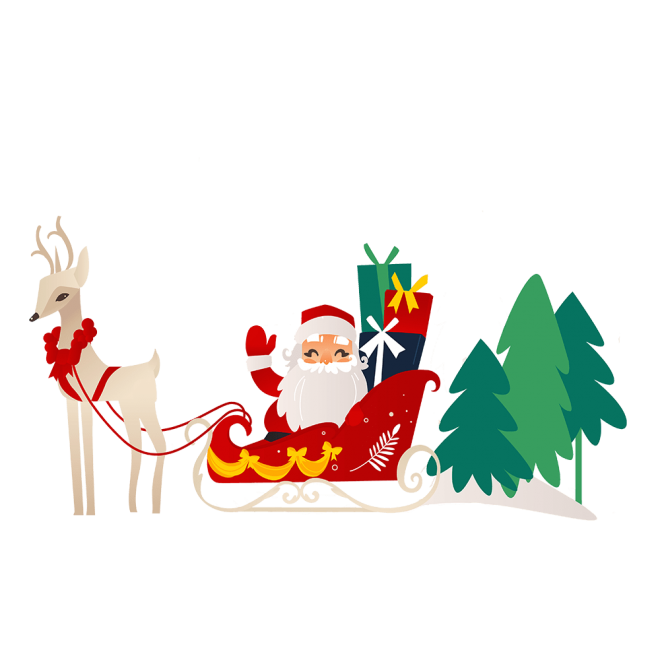 Free & Cute Santa Sleigh Clipart For Your Holiday Decorations - Tulamama