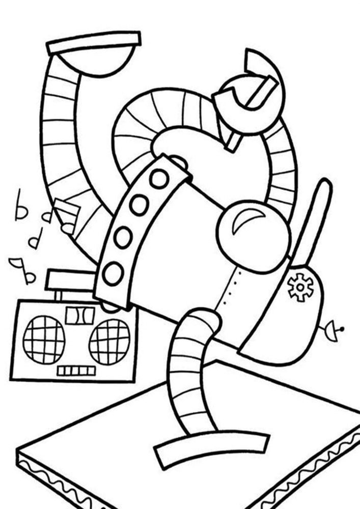 Free & Easy To Print Robot Coloring Pages - Tulamama