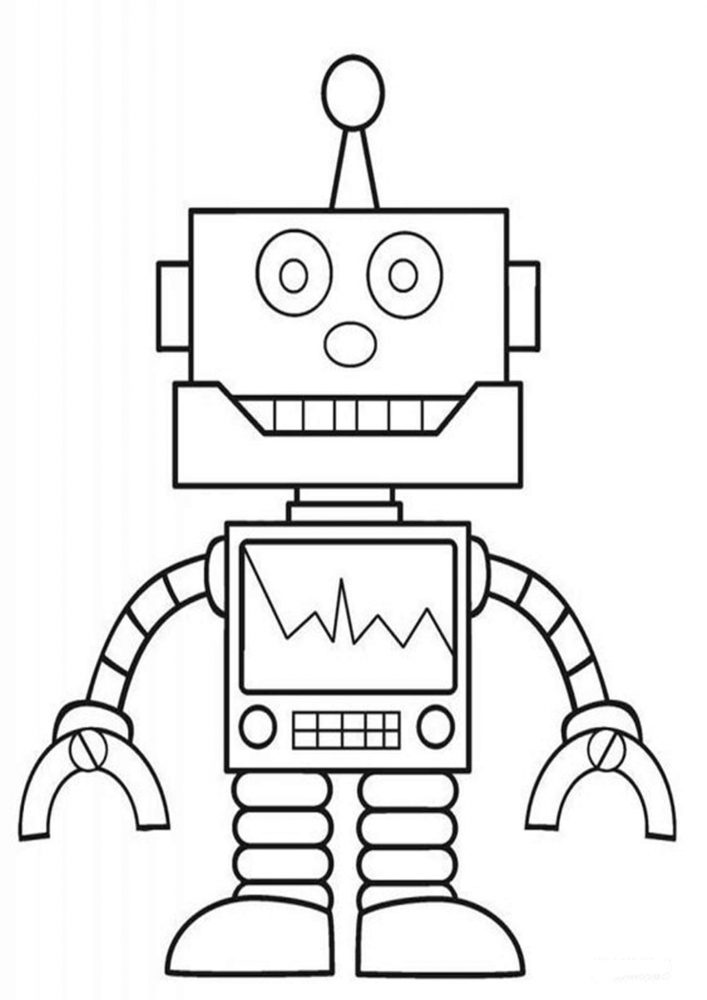 Free Robot Coloring Pages For Kids Coloring Pages