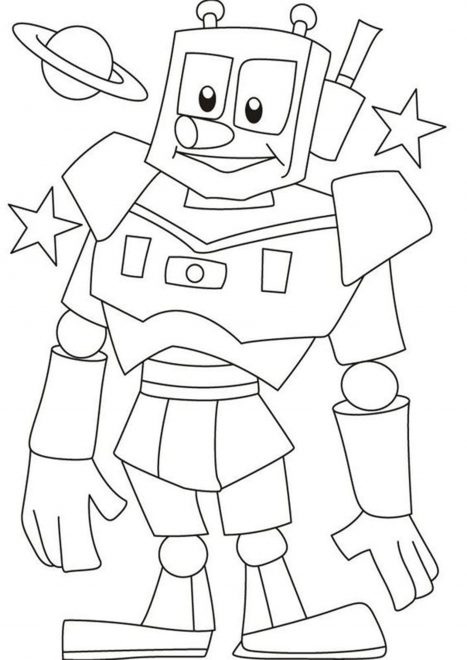 Free & Easy To Print Robot Coloring Pages - Tulamama