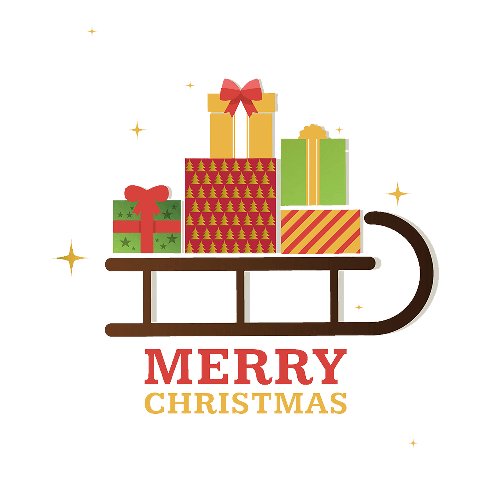 santa sleigh clipart