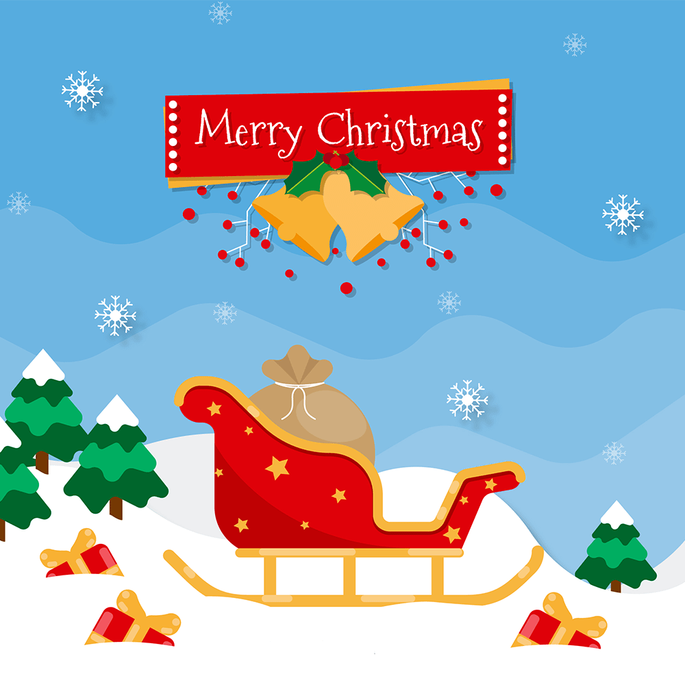 santa sleigh clipart