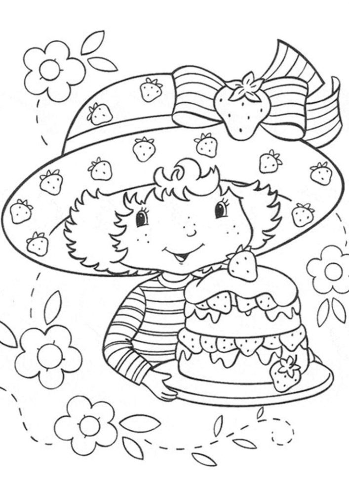 Strawberry Shortcake Coloring Book 55 Pages, Coloring Pages Printable 