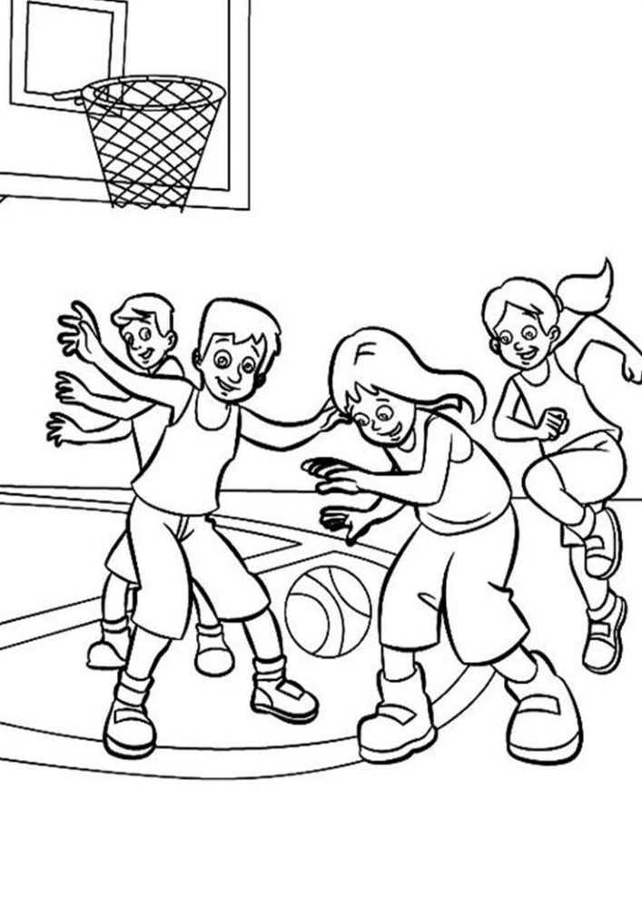 Fun Basketball coloring pages for your little one. They are free and easy to print. The collection is varied with different skill levels