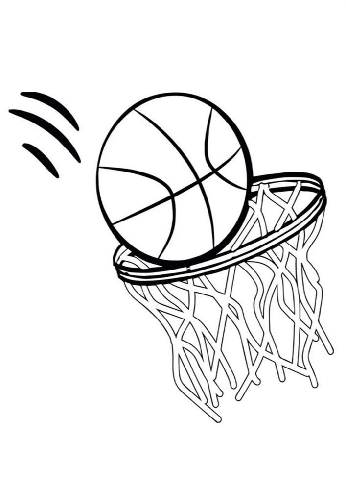Download Free & Easy To Print Basketball Coloring Pages - Tulamama