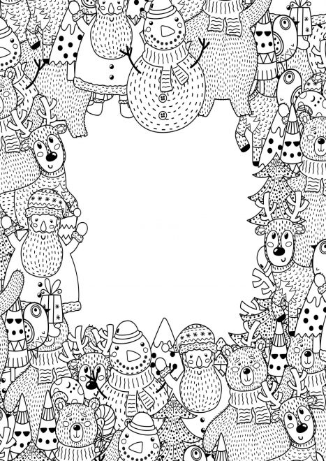 Free & Easy To Print Adult Christmas Coloring Pages - Tulamama