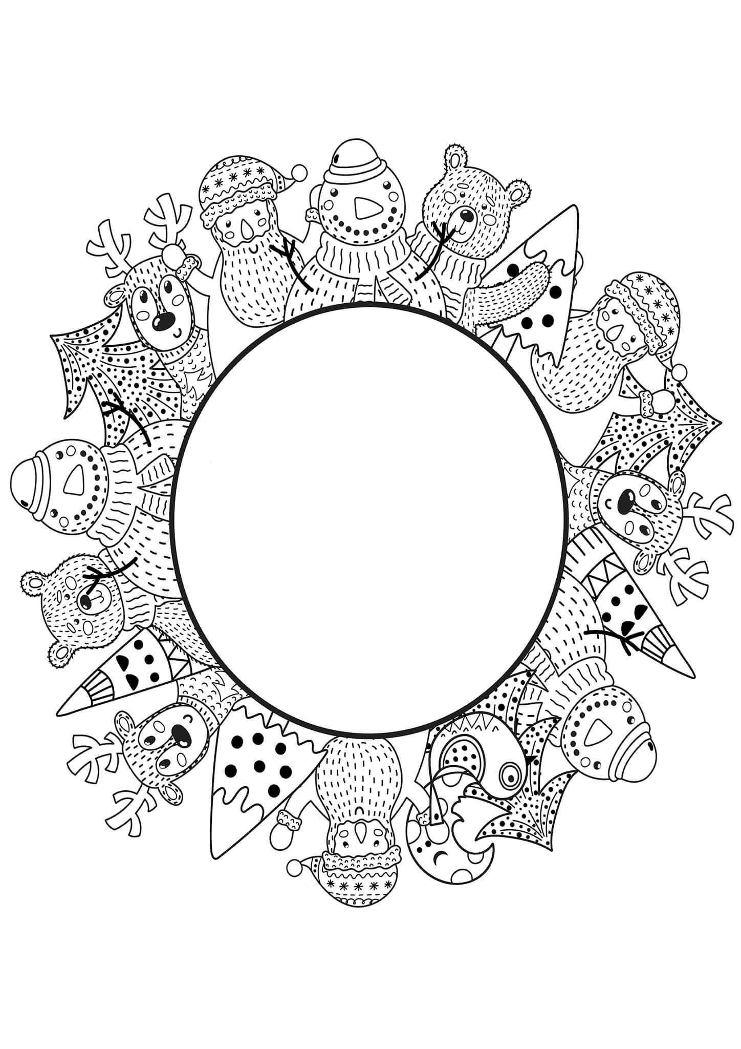 Free &amp; Easy To Print Adult Christmas Coloring Pages - Tulamama