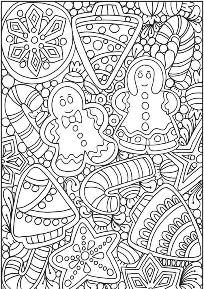 Free Printable Christmas Coloring Pages For Adults Easy