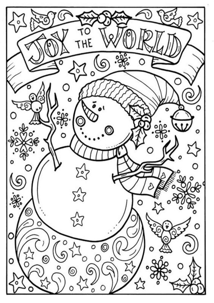 Free &Amp; Easy To Print Adult Christmas Coloring Pages - Tulamama
