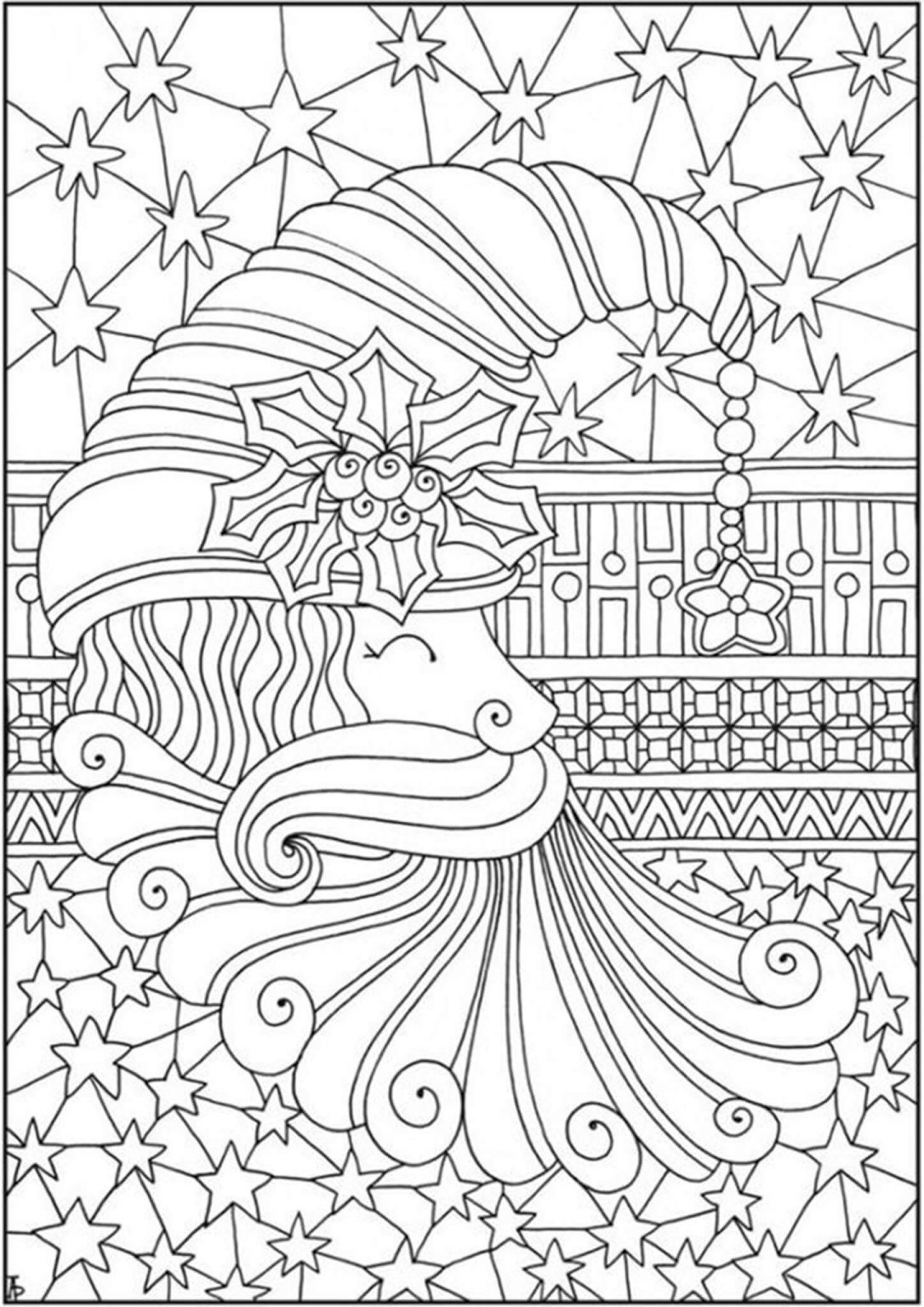 Free Easy To Print Adult Christmas Coloring Pages Tulamama