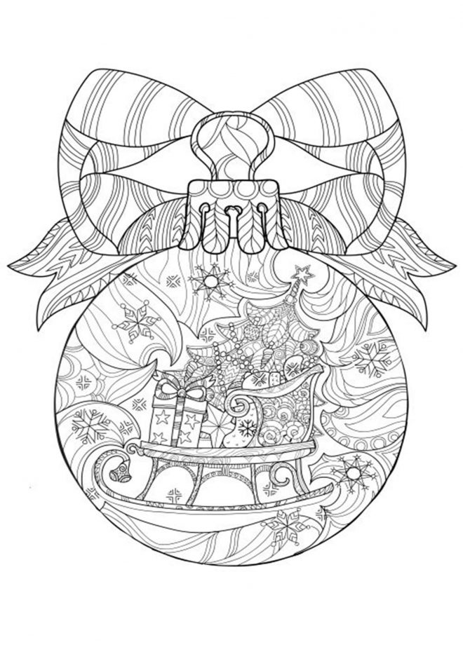 Free & Easy To Print Adult Christmas Coloring Pages - Tulamama