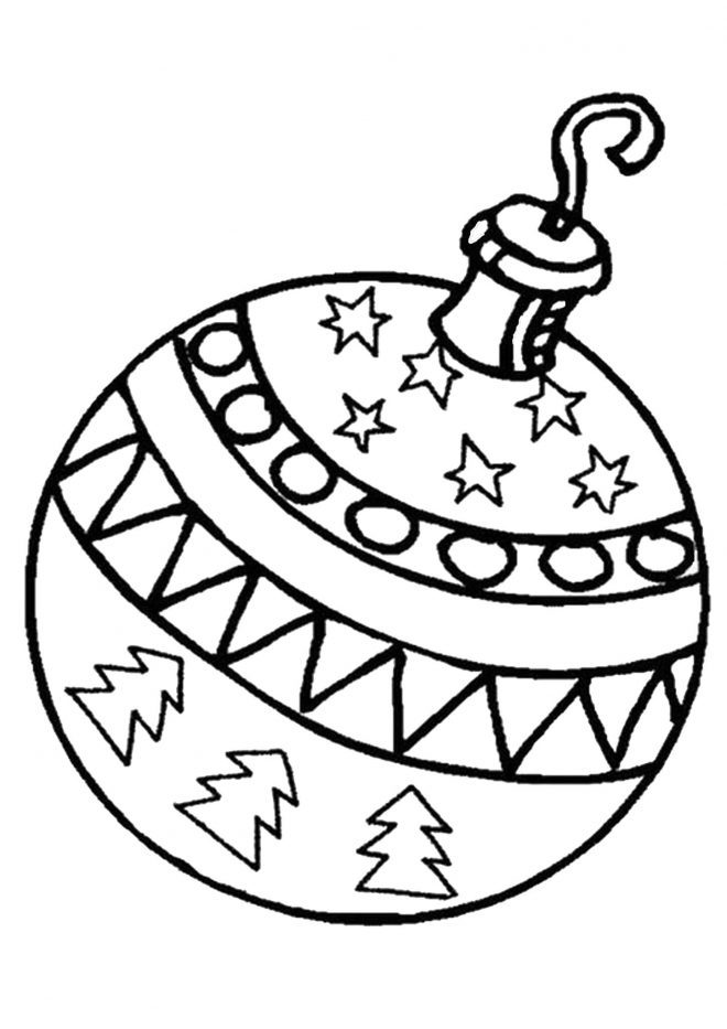 Christmas Coloring Page Ornaments 