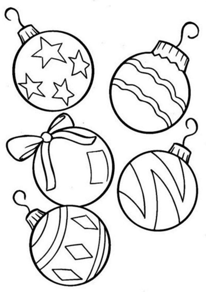 christmas tree coloring pages ornaments coloring