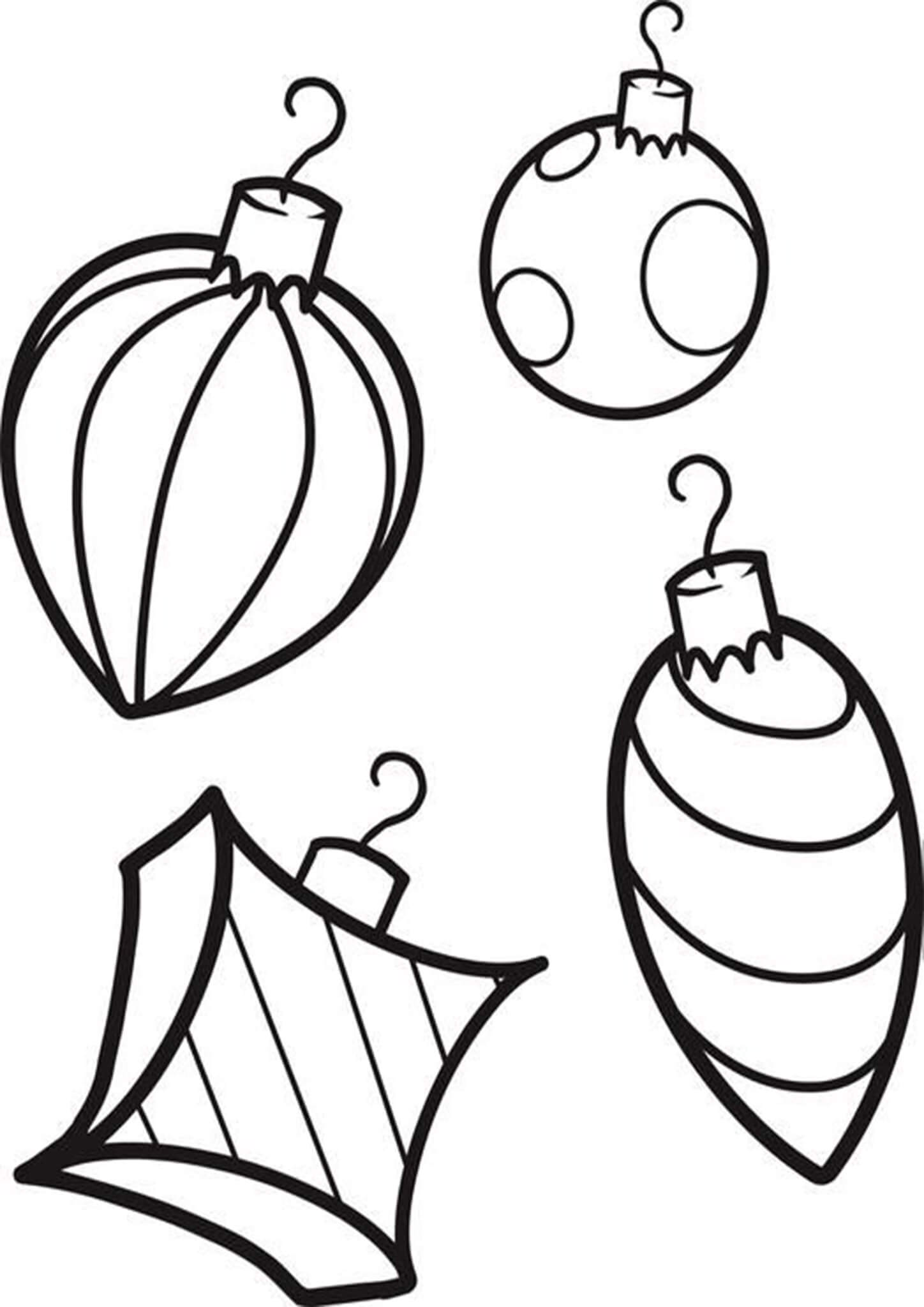 Christmas Ornament Coloring Pages Tulamama