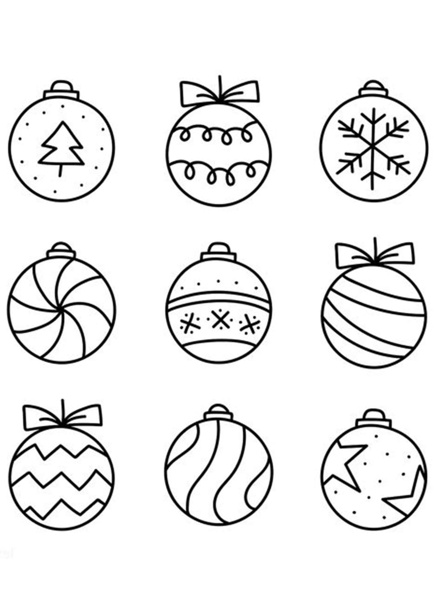 Christmas Ornament Coloring Pages   Tulamama