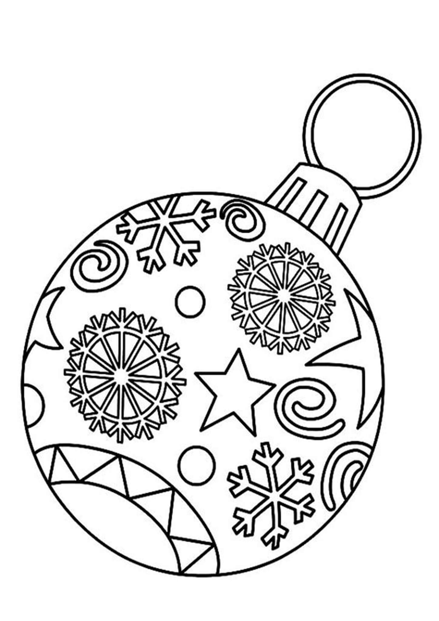 Christmas Ornament Coloring Pages - Tulamama
