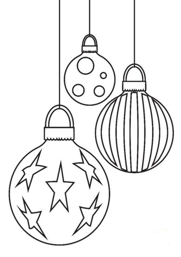 Christmas Ornament Coloring Pages - Tulamama