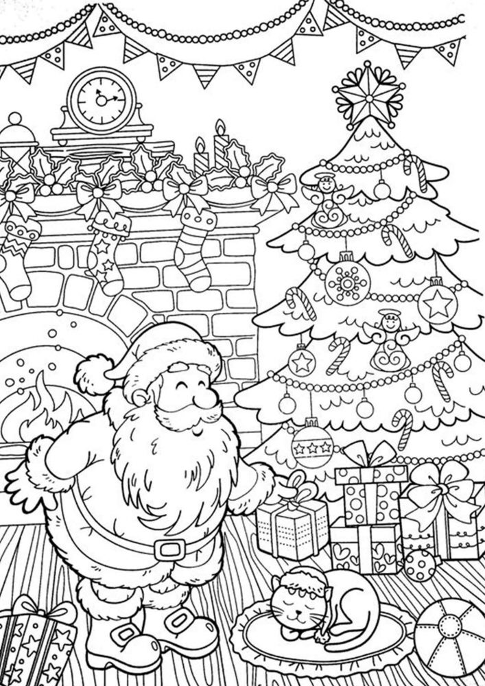 Free Easy To Print Adult Christmas Coloring Pages Tulamama