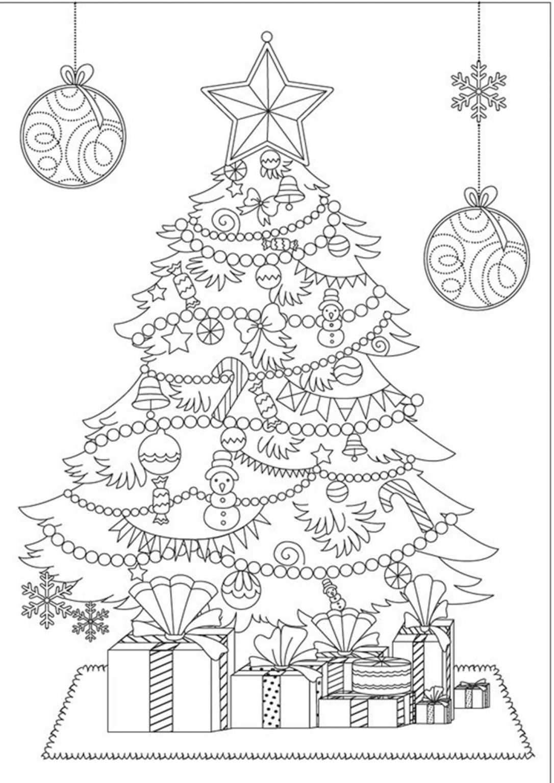 Free & Easy To Print Adult Christmas Coloring Pages Tulamama