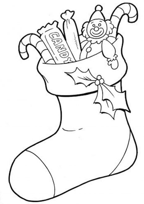 Christmas Stocking Coloring Pages For Kids - Tulamama