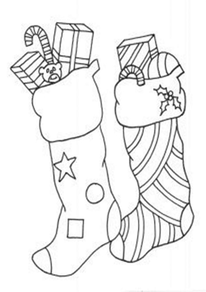 Fun Christmas Stocking coloring pages for your little one. They are free and easy to print. The collection is varied with different skill levels