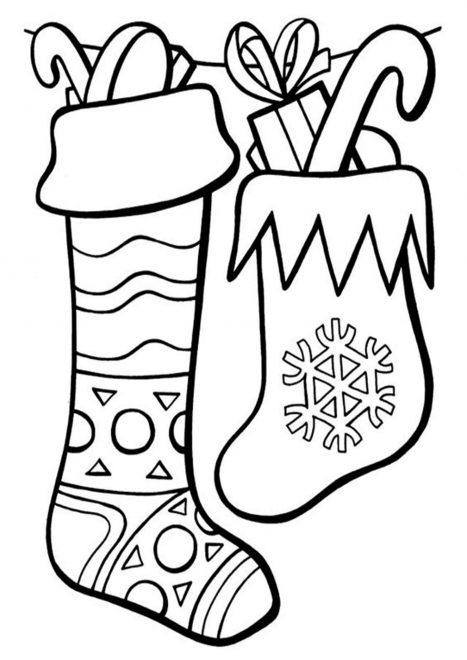 Christmas Stocking Coloring Pages For Kids - Tulamama