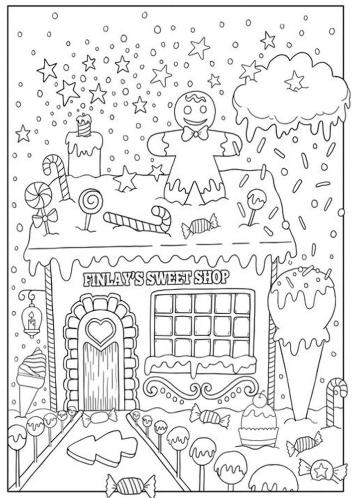 Download Free & Easy To Print Adult Christmas Coloring Pages - Tulamama