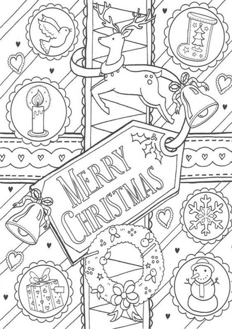 Free & Easy To Print Adult Christmas Coloring Pages - Tulamama