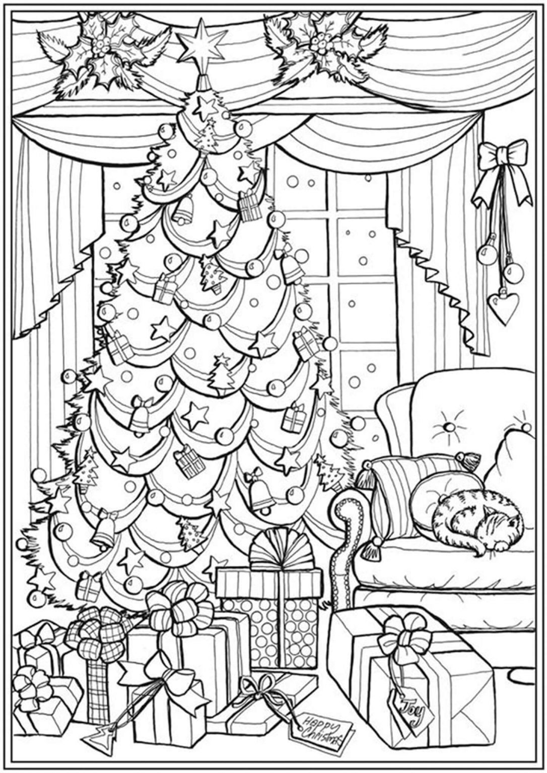 Free Easy To Print Adult Christmas Coloring Pages Tulamama
