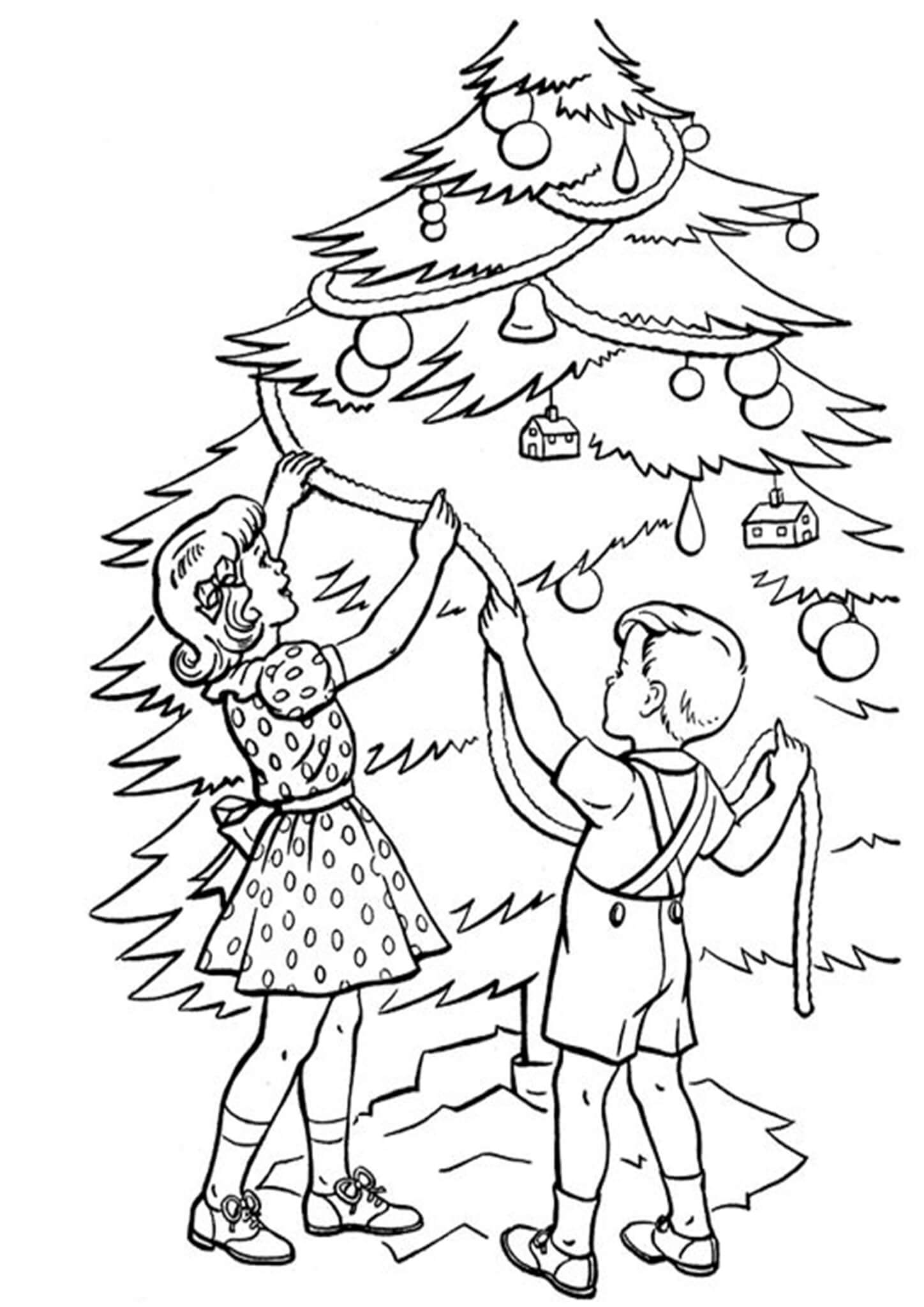 Free & Easy To Print Christmas Tree Coloring Pages - Tulamama